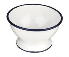 IBILI 903812 Bol avec Pied, Porcelaine, Blanc/Bleu, 14 x 14 x 8 cm
