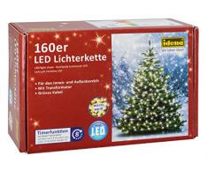 Idena 8325062 Guirlande lumineuse 160 LED Extérieur Lumière blanche chaude