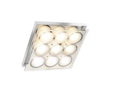 Paul Neuhaus Afida Plafonnier carré avec 9 ampoules LED chrom