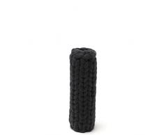 uccellino 118.51.u53 Vase en Verre avec Housse Lavable tricotÃ©e Ã la Main 100% Laine Vierge Anthracite Ã env. 5 cm Hauteur env. 22 cm Tube Taille S 22 cm
