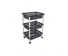 Heidrun Chariot Ã roulettes 3Â paniers guapissimo - Coloris AlÃ©atoire