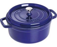 Staub 1103491 Cocotte Ronde Majolique Bleu Intense 34 cm