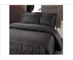 Fancy Kit Dallas Housse de Couette Tapisserie Anthracite King 5 Ft