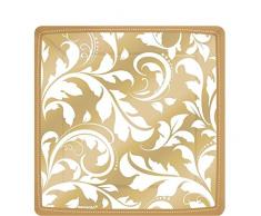 Amscan Set de table carrÃ© DorÃ© 18 cm