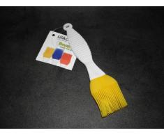 silikomart 70.048.60.0001 Liquide avec Manche en Plastique Blanche et Pinceau en Silicone, Jaune, 1 x 4 x 16 cm
