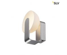 SLV Brenda, Applique murale, LED, aluminium/verre dÃ©poli permettant, 12Â W, blanc/argentÃ©, 24.1Â x 17Â x 14,2Â cm