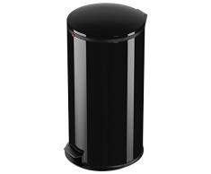Hailo 0545-060 Poubelle, MÃ©tal, Noir, 45 x 45 x 70 cm