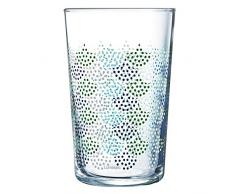 LOT DE 3 GOBELETS DECORES ARTIFICIA VERT 30CL - LUMINARC