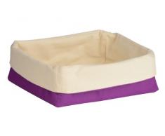 Premier Housewares 1901101 Panier à Pain en Polyester/Coton Crème/Violet