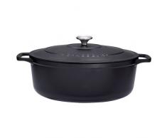 Chasseur 4733 Cocotte ovale-33 cm fonte Ã©maillÃ©e, 7.1 liters, Mat (intÃ©rieur Noir)