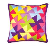 Kit coussin au point lancé Moulins colorés