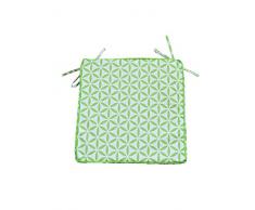 HomeMaison Galette de Chaise Outdoor Rosace, Polyester, Anis, 40x40 cm