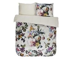 ESSENZA Trend Heritage Fleur Ecru Housse de Couette, 100% Satin de Coton, 200x200