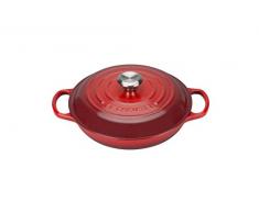 Le Creuset, Faitout en Fonte Ãmaillée, Rond, à 26 cm, 2 L, Compatible avec Toutes Sources de Chaleur (Induction Incluse), 4.205 kg, Cerise