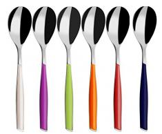 BUGATTI GLAA-021F08/6 Glamour Ménagère de 6 Pièces Cuiller à Moka SAN/Acier Multicolore 16 x 20 x 3 cm