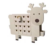 Artemio calendrier avent renne 48x7,5x43cm, Bois