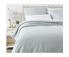 AmazonBasics Parure de lit avec housse de couette en microfibre chinÃ©e 260 x 240 cm, Turquoise clair