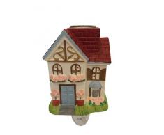 Veilleuse Diffuseur dhuile Essentielle en Porcelaine avec Motif Imprime dUne Maison Alsacienne