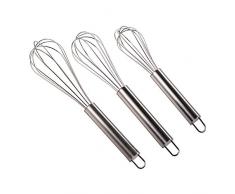 MSV 110329 Lot de 3 Fouets Acier Inoxydable 20 x 0,1 x 0,1 cm