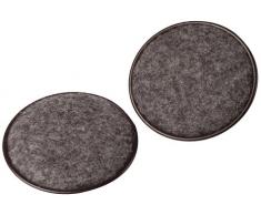 58 mm Acier Shell Tapis à base de glisser (Lot de 4)