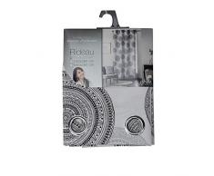 douceur dintÃ©rieur rideau a oeillets 140x260 cm polyester romana noir/blanc