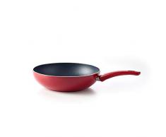 Kitchen Stories CC003217-001 Searsmart 28 cm/3.7L PoÃªle Wok AntiadhÃ©sive-Rouge-pour Induction-Convient au Four-Aluminium