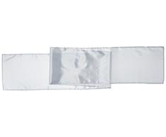 LinenTablecloth 14 x 108-Inch Satin Table Runner Silver