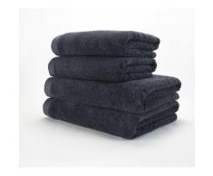 Decotex DECDBSL2 Boutique Drap de Bain Coton de Turc Gris/Bleu 74 x 132 cm