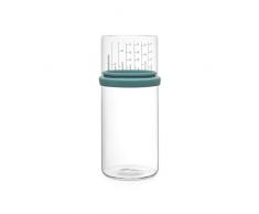 Brabantia - 290244 - Bocal de conservation en verre avec pot doseur, 1 litre, Menthe