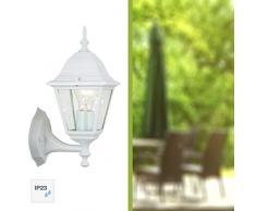 Brilliant AG 44281/05 Newport Applique Murale ExtÃ©rieure MÃ©tal/Verre 53 W E27 Blanc