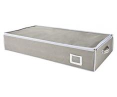 Idehome Platinum MR156 696a Housse Rangement avec Sac Retractable IPV3/2 PPNW, Synthétique, Taupe, 49,5 x 16,75 x 91,5 cm