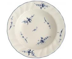 Villeroy & Boch Vieux Luxembourg Assiette creuse, 23 cm, Porcelaine Premium, Blanc/Bleu