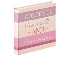 Walther Design Moments Album Photo à Pochettes, Couverture imprimée, Rose, 30 x 30 cm