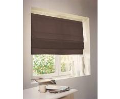 MADECOSTORE Store Bateau Tamisant Base Droite - Chocolat - L180 x H220cm - Mécanisme autobloquant