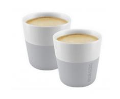 EVA SOLO 5706631070683 501044 Tasse à Expresso Coque en Silicone, 80 ML, Porcelaine, Gris marbre, 6 x 6 x 6 cm, 2 pièces