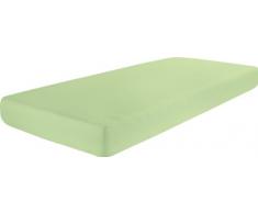 Dormisette Q186 Drap Housse en Flanelle pour Matelas dune Hauteur Max. denv. 22 cm Vert Tilleul 90 x 190Â cm Ã 100 x 200 cm
