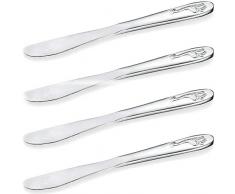 Viva Haushaltswaren 4 Enfants Couteau/Couteau pour Enfants en Acier chromé Motif Girafe Couverts pour Enfant Chrome/Argent, de 38468 #