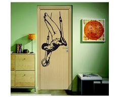 TATOUTEX Stickers Anneaux de Gymnastique - Blanc, L 40cm x H 87cm