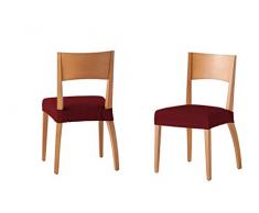 Housse pour chaise housse de chaise assise 24x30x6 cm Bordeaux, 2 Unités
