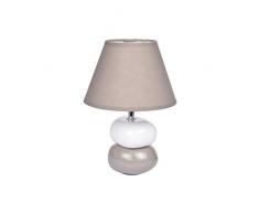 HOMEA 6LCE083TA Lampe, CERAMIQUE, 40 W, Taupe, L. L.19l.19H.27CM