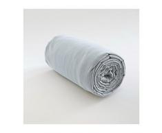 Les Ateliers du Linge - Drap Housse - Drap de lit - Large Bonnet - Tissu Doux et Respirant - Drap Housse Gris Clair Gris - 160 x 200 x 30-100% Coton