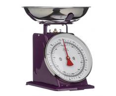Premier Housewares Balance de cuisine style rÃ©tro Bol en inox Violet 5 kg