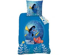 Disney Nemo Parure de lit, Bleu, 135x200 + 1x80x80