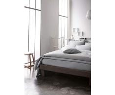 Today Housse de Couette 100% Coton 57 Fils, Zinc, 140 x 200 cm