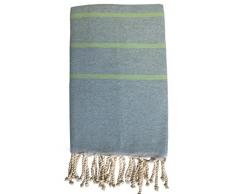 HR Decoraction Zoe Serviette de Plage, Coton, Vert, 200Â x 100Â x 0.5Â cm