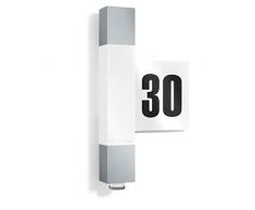 Steinel luminaire extérieur L 630 LED argent - numéro de maison inclus - détecteur de mouvement 360° - portée - 663 lm - 8.2W