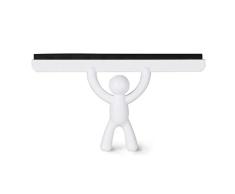 UMBRA Buddy Squeegee. Raclette de douche Buddy, coloris blanc, dimension 26.7x15.9x5.1cm