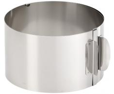 GEFU GE14304 Cercle Ã GÃ¢teaux Extensible avec PoignÃ©e Acier Inoxydable Inox 17,3 x 10,19 x 17,10 cm XXL