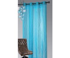 HomeMaison 807783 Panneau Voilage tamine Brode sur la Hauteur en Vagues Polyester Taupe 0,2 x 140 x 240 cm