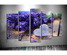 Bonamaison Peinture sur toile, multicolore, 100 x 60 cm, 5 unit - ConÃ§u et fabriquÃ© en Turquie